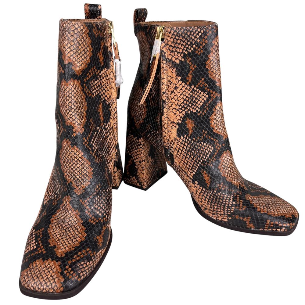 Circus Sam Edelman Pascha Boots 10 Brown Snake Print New